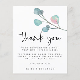 Budget Modern Eukalyptus Foto Wedding Vielen Dank