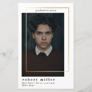 Budget Modern Foto Abschluss Einladung