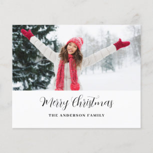 Budget Modern Foto Script Weihnachtskarte Flyer
