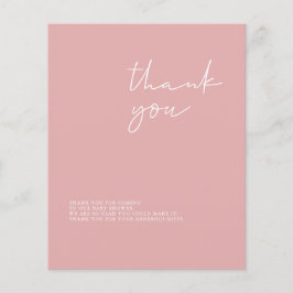 Budget Modern Girl Baby Dusche Danke Karte