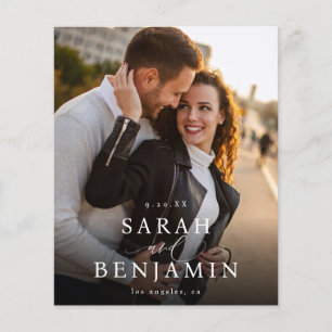 Budget Modern M Foto Vertikal Chic Save the Date Flyer