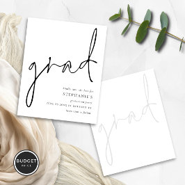 Budget Modern Script Abschluss Save the Date