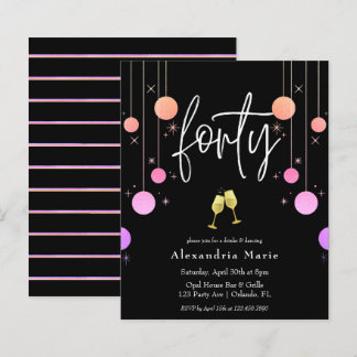 Budget Modern Sparkle 40. Geburtstag