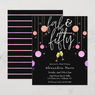 Budget Modern Sparkle "Fab & Fifty" Geburtstag