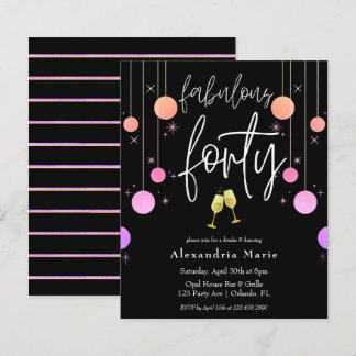 Budget Modern Sparkle "Fabulous 40" Geburtstag