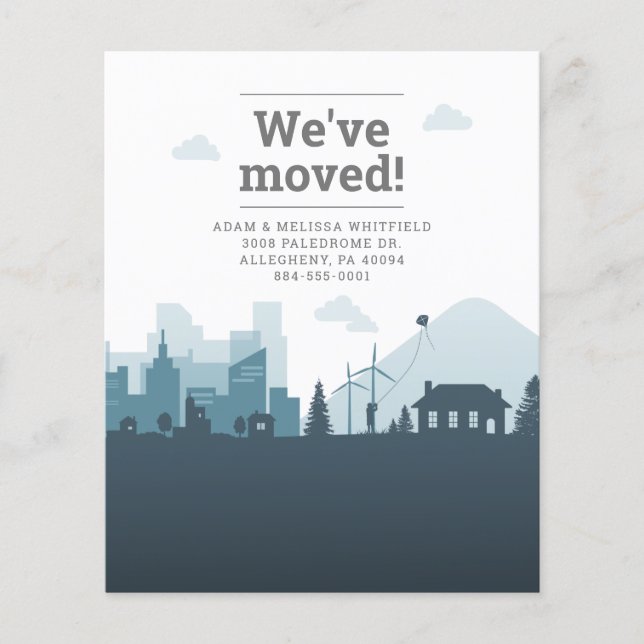 Budget Moderne Adressenänderung, die wir bewegt ha (Vorderseite)