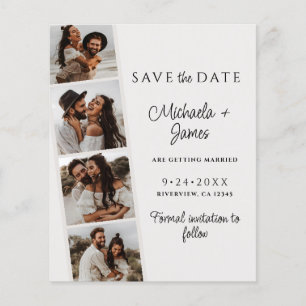 Budget Moderne Casual Schrift Hochzeit Termin merk