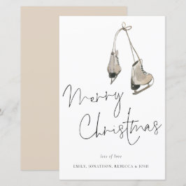 Budget Moderne Eis Skate Frohe Weihnachtskarte