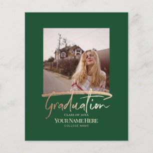 Budget Moderne elegante Abschluss Foto Einladungen Flyer