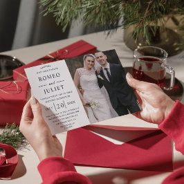 Budget Moderne elegante romantische Hochzeit des F Einladung