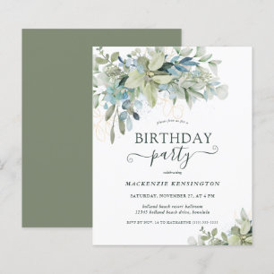 Budget Moderne Eukalyptus-Geburtstagsfeier