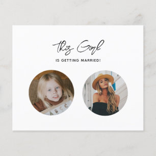 Budget Moderne Foto Brautdusche Einladung