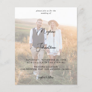 Budget Moderne Foto Hochzeit 11 Hochformat Flyer