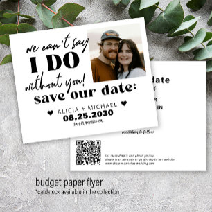 Budget moderne Foto Hochzeit Save-the-Date Flyer