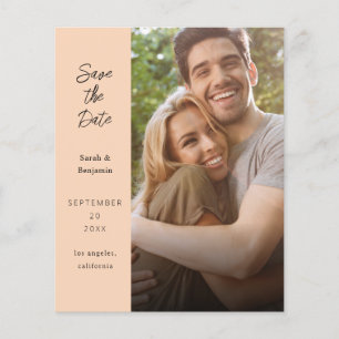 Budget Moderne Foto- und Seiten-Save-the-Date-Kart Flyer