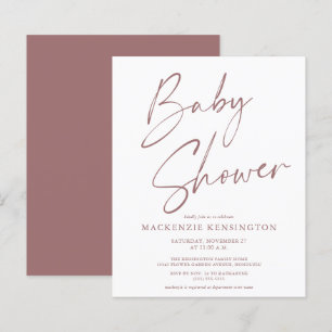 Budget Moderne Handschriftliche Schrift Baby Showe