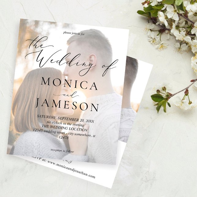 Budget Moderne Kalligrafie V2 Foto Hochzeit (Von Creator hochgeladen)