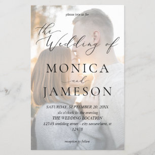 Budget Moderne Kalligrafie V2 Foto Wedding MED Flyer