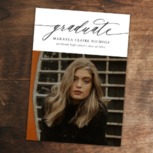 Budget Moderne Kalligraphie Zwei Foto Abschluss Ankündigung