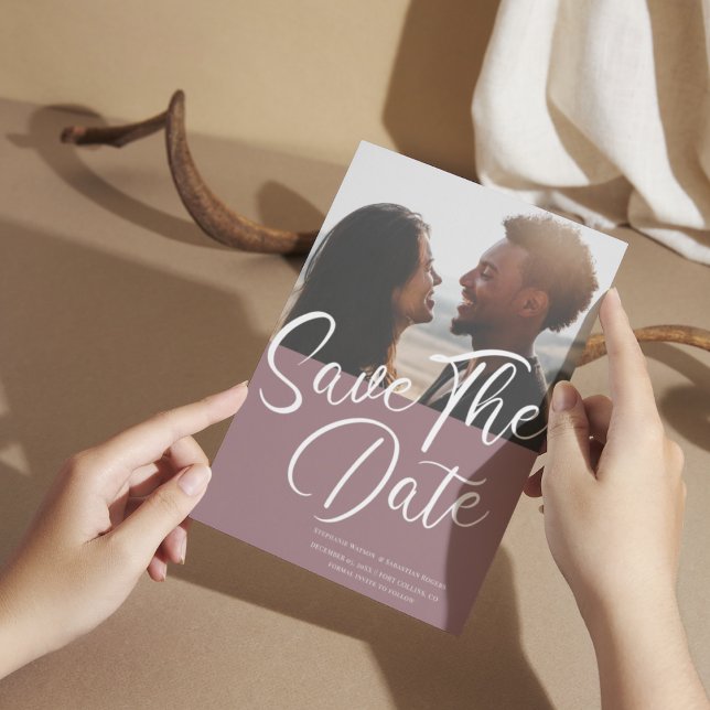 Budget Moderne Karierte Save the Date Hochzeit (Von Creator hochgeladen)