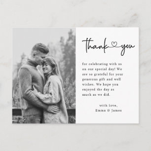 Budget Moderne Liebe Script Hochzeit Foto Vielen D Postkarte