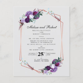 Budget Moderne Lila Blumengeometrie