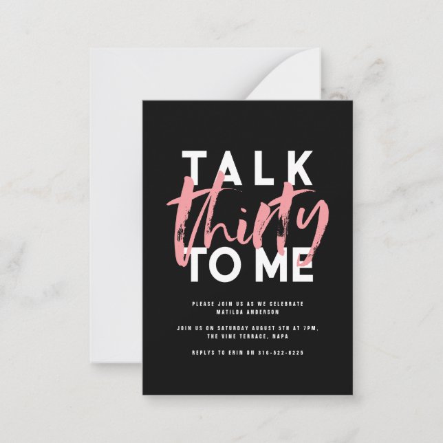 Budget Moderne minimale Typografie mädchenhaft ros Mitteilungskarte (Vorderseite)