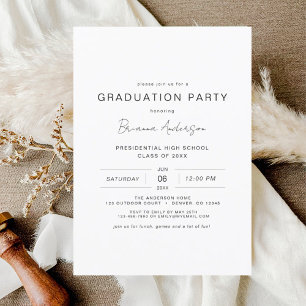 Budget Moderne Minimalistische Chic Graduation Par
