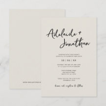 Budget Moderne Minimalistische Elfenbeinhochzeit