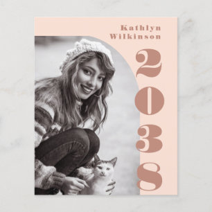 Budget Moderne Rose Rosa Arch Grad Ankündigung Flyer