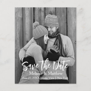 Budget Moderne rustikale Save the Date Flyer