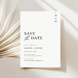 Budget Moderne Schwarz-Weiß-Schrift-Hochzeit Save The Date