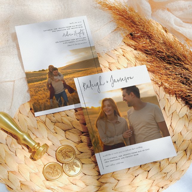 Budget Moderne Script Typografie 2 Fotos Hochzeit (Von Creator hochgeladen)