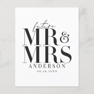 Budget Moderne Typografie Hochzeit Einladung Flyer