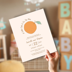 Budget moderner Baby-Shower für ein süßes oranges 