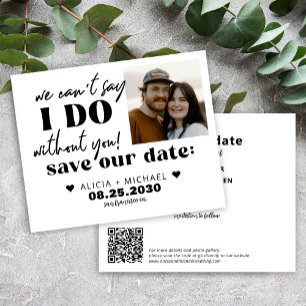 Budget moderner Foto-Hochzeit Save-the-Date