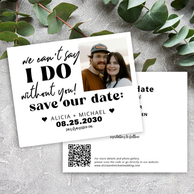 Budget moderner Foto-Hochzeit Save-the-Date (Von Creator hochgeladen)