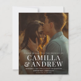 Budget Modernes 2 Foto Elegante Einladung zur Hoch