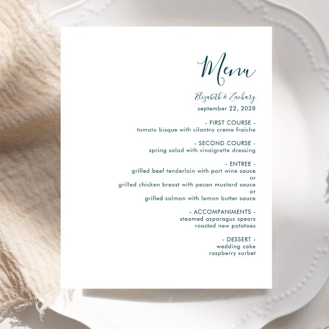 Budget Modernes Aquamarines Blue Script Hochzeitme (Von Creator hochgeladen)