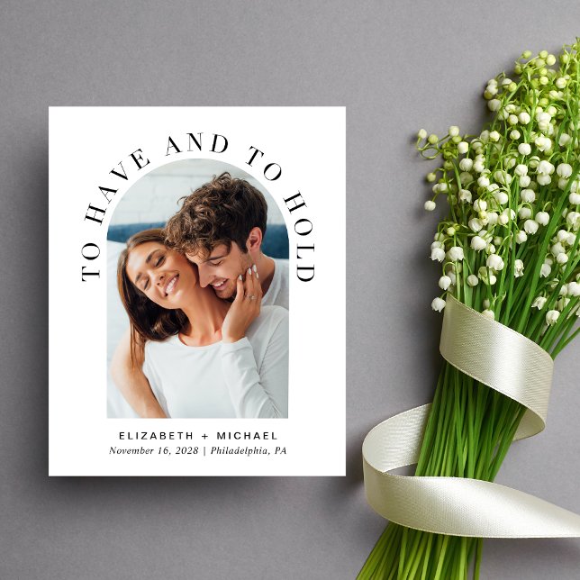 Budget Modernes Arch Foto Hochzeit Einladung (Von Creator hochgeladen)