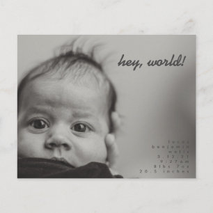 Budget Modernes Baby Foto Geburtserklärung