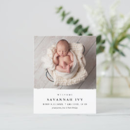 Budget Modernes Baby Foto Geburtserklärung