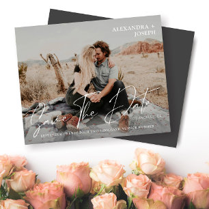 Budget Modernes Chic Foto Long Date Save the Date