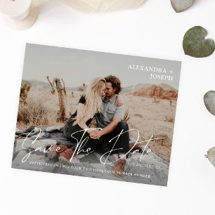 Budget Modernes Chic Foto Long Date Save the Date Flyer