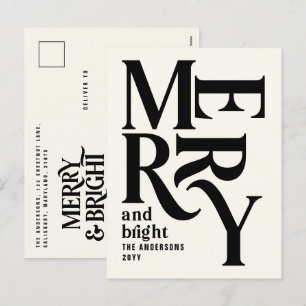 Budget Modernes, einfaches Creme frohe Weihnachten