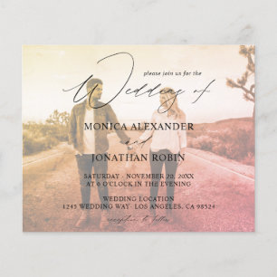 Budget Modernes Foto Horizontal 4 Effekt Hochzeit Flyer