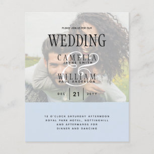 BUDGET Modernes Foto Overlay All-in1 Wedding Einla Flyer