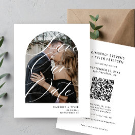 Budget Modernes Foto QR CODE Hochzeit speichern Si