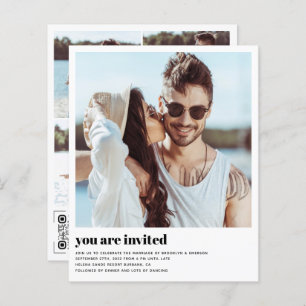 Budget Modernes Foto QR Code Hochzeitsempfehlung