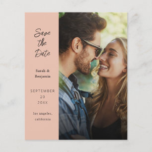Budget Modernes Foto & Side Save the Date - natürl Flyer